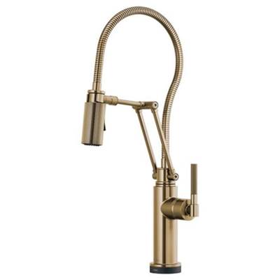 Brizo 64143LF-GL- Smarttouch Articulating Faucet With Knurled Handle And Finis