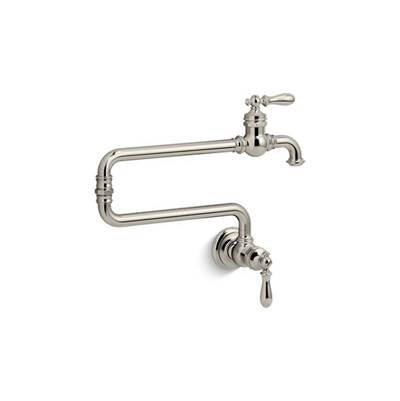 Kohler 99270-SN- Artifacts® single-hole wall-mount pot filler kitchen sink faucet with 22'' extended spout | FaucetExpress.ca