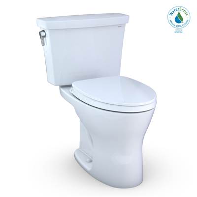 Toto MS748124CEMFG#01- TOTO Drake Transitional Two-Piece Elongated Dual Flush 1.28 and 0.8 GPF Universal Height DYNAMAX TORNADO FLUSH Toilet with CEFIONTECT | FaucetExpress.ca