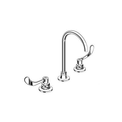 American Standard 6540188.002- Monterrey 8-Inch Widespread 8-Inch Reach Gooseneck Faucet With Wrist Blade Handles 1.5 Gpm/5.7 Lpm Laminar Flow In Spout Base