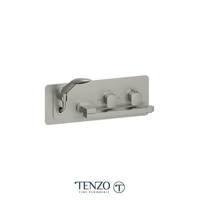 Tenzo DET74-BN - Wall Mount Tub Faucet With Swivel Spout Delano Brushed Nickel