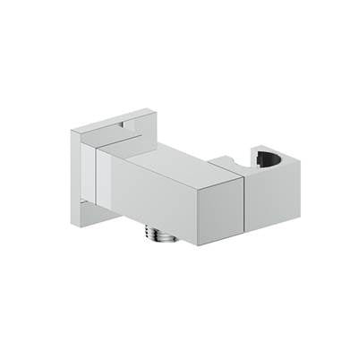 Vogt EC.01.03.BN- Square Elbow Connector with Handheld Holder Brushed Nickel