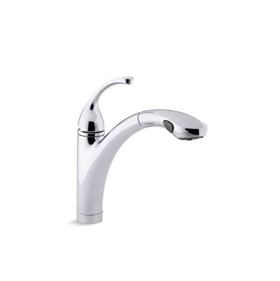 Kohler 10433-CP- Forté® single-hole or 3-hole kitchen sink faucet with 10-1/8'' pull-out spray spout | FaucetExpress.ca