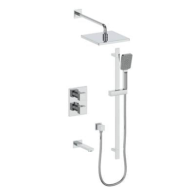 Vogt TM.AP.320.320.CC- Kapfenberg Trim for 3-Way Thermostatic Shower Set with 10' Rainhead Chrome