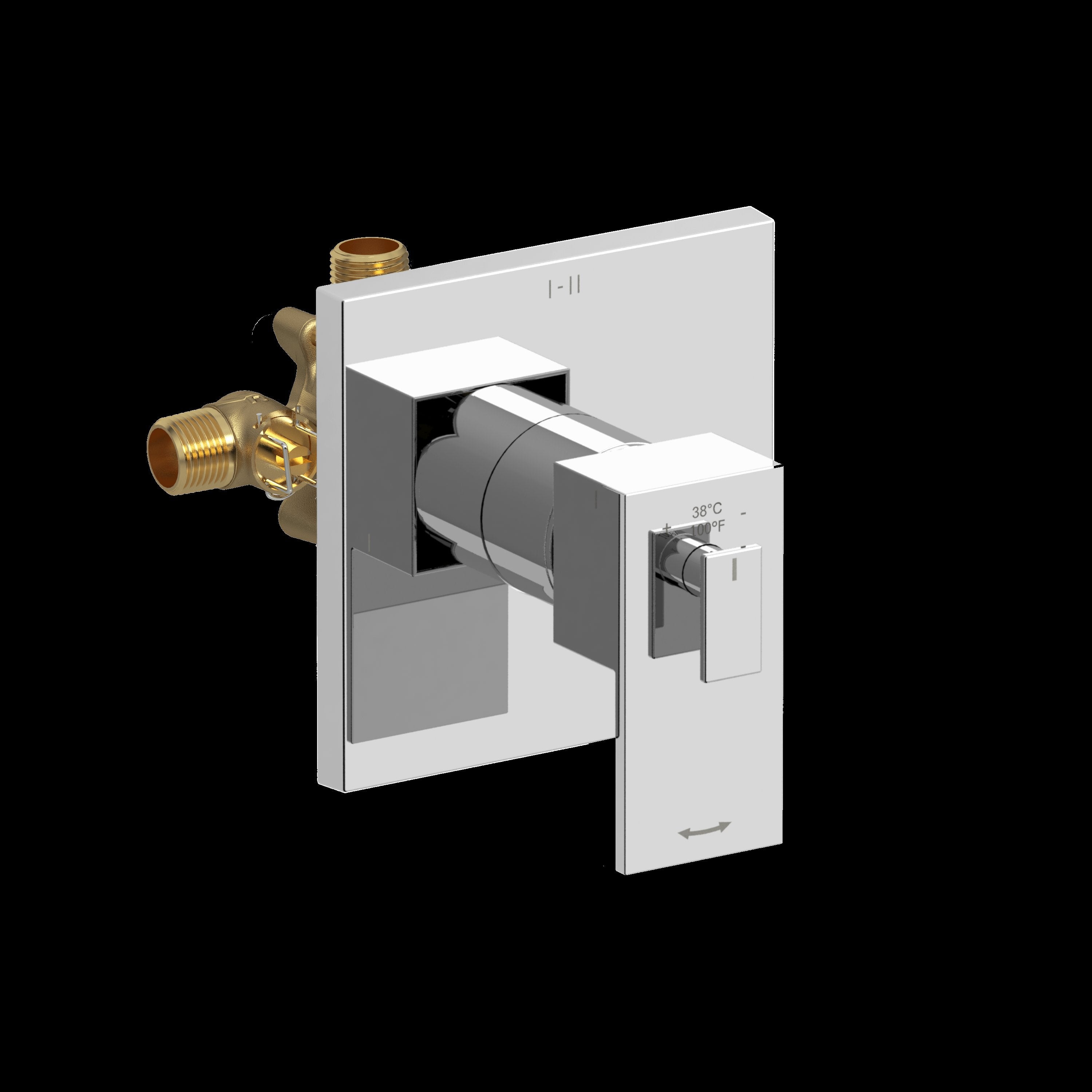 Riobel Pro QA93C- 2-way Type T/P (thermostatic/pressure balance) coaxial complete valve - FaucetExpress.ca