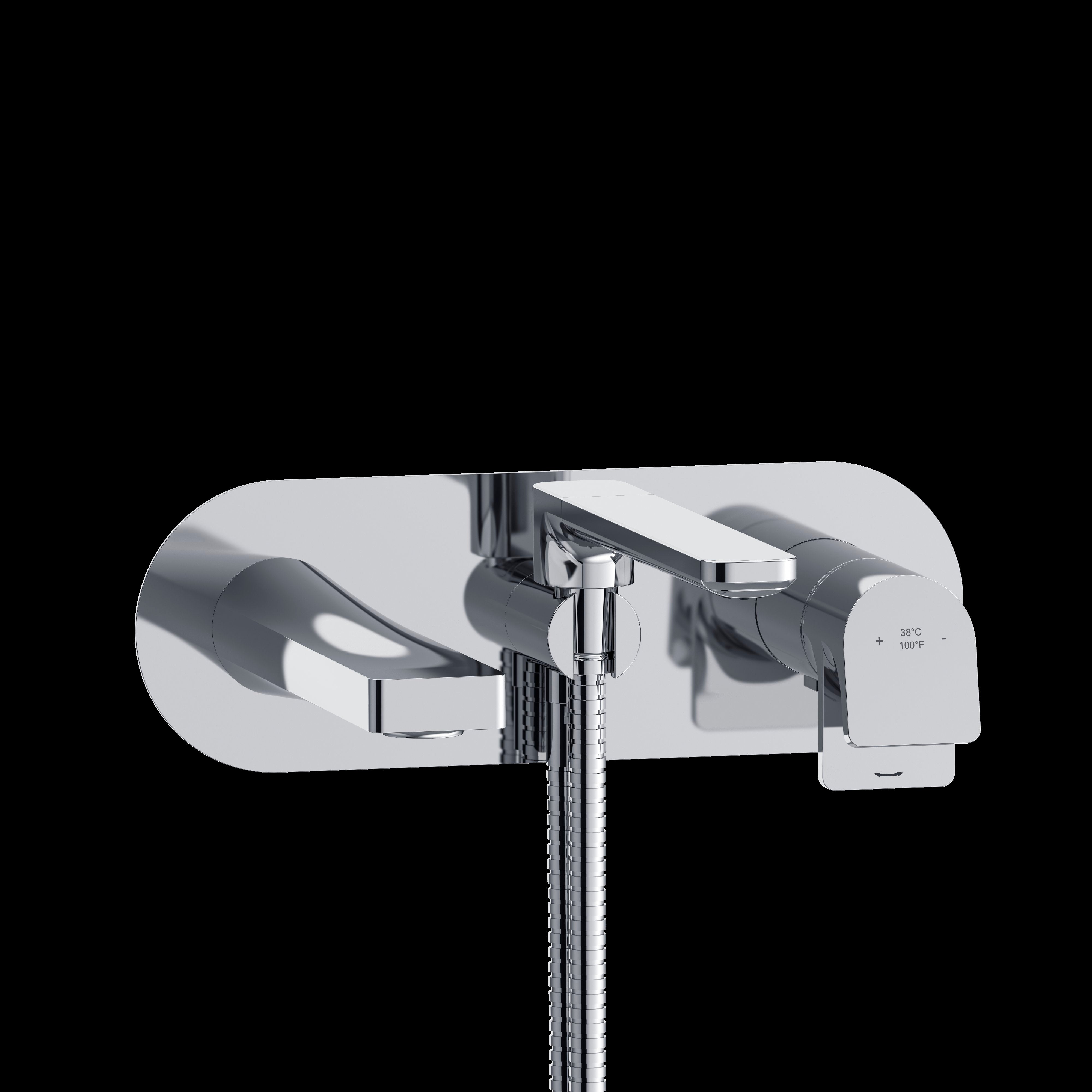 Riobel OD21C- Wall-mount Type T/P (thermo/pressure balance) coaxial tub filler with hand shower