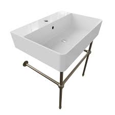 Cheviot 1296-WH-1/575-BN- NUO 2 Console Sink - FaucetExpress.ca