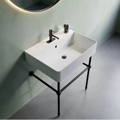 Cheviot 1296-WH-1/575-BN- NUO 2 Console Sink - FaucetExpress.ca