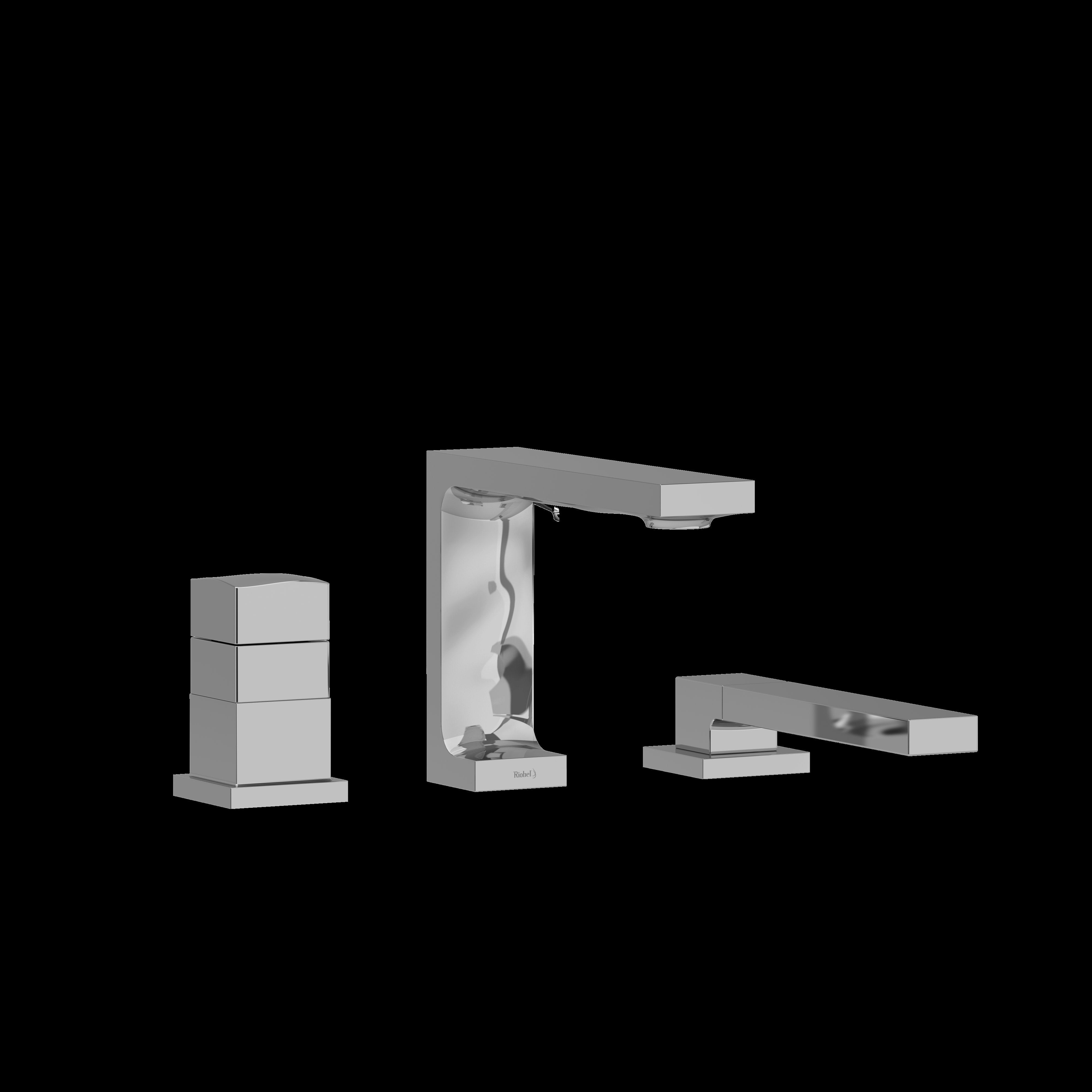 Riobel RF19C- 2-way 3-piece Type T (thermostatic) coaxial deck-mount tub filler with hand shower