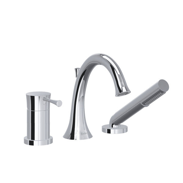 Riobel ED16BK- 3-piece Type P (pressure balance) deck-mount tub filler with hand shower EXPANSION PEX