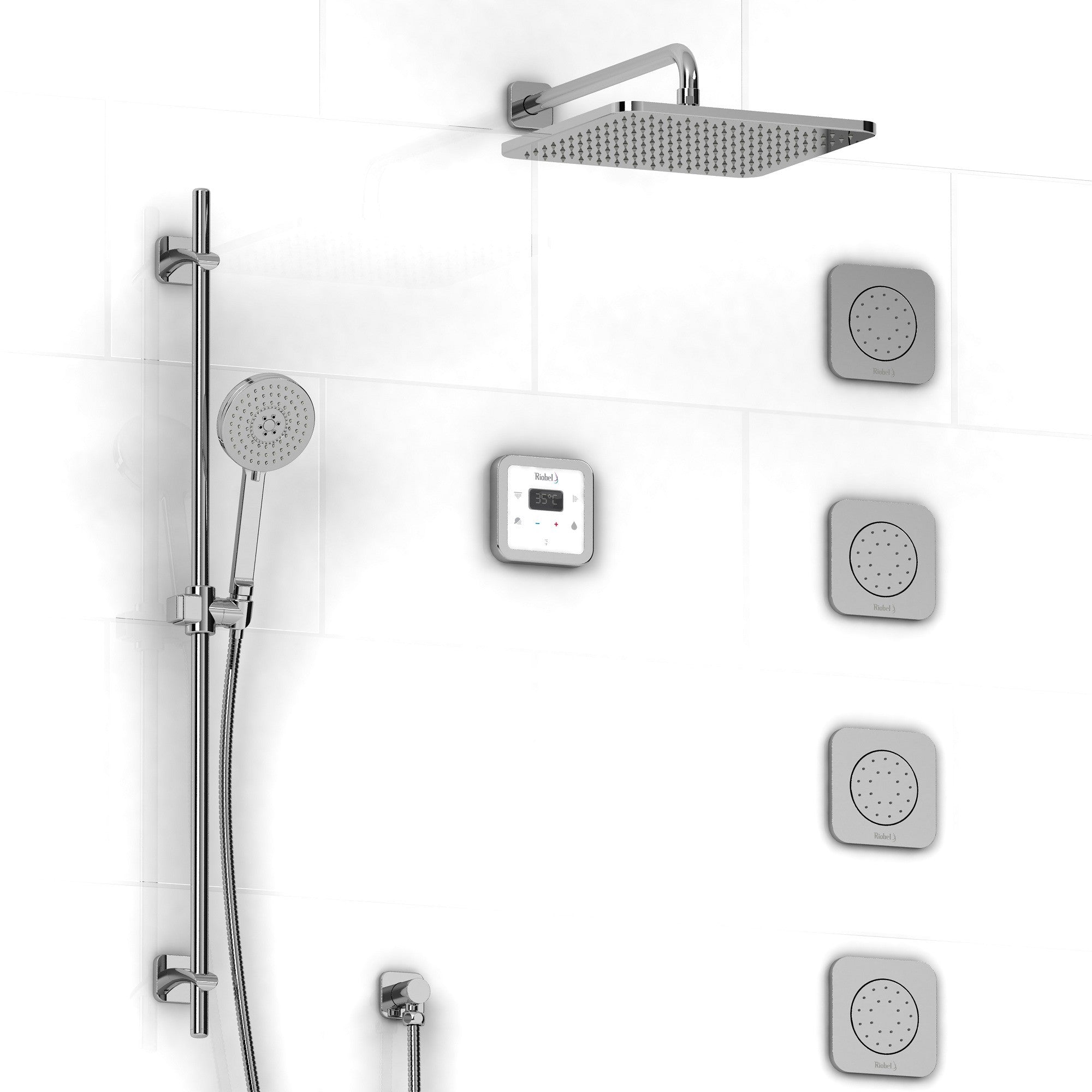 Riobel KIT#91ISSAC-W -  Shower Kit | FaucetExpress.ca