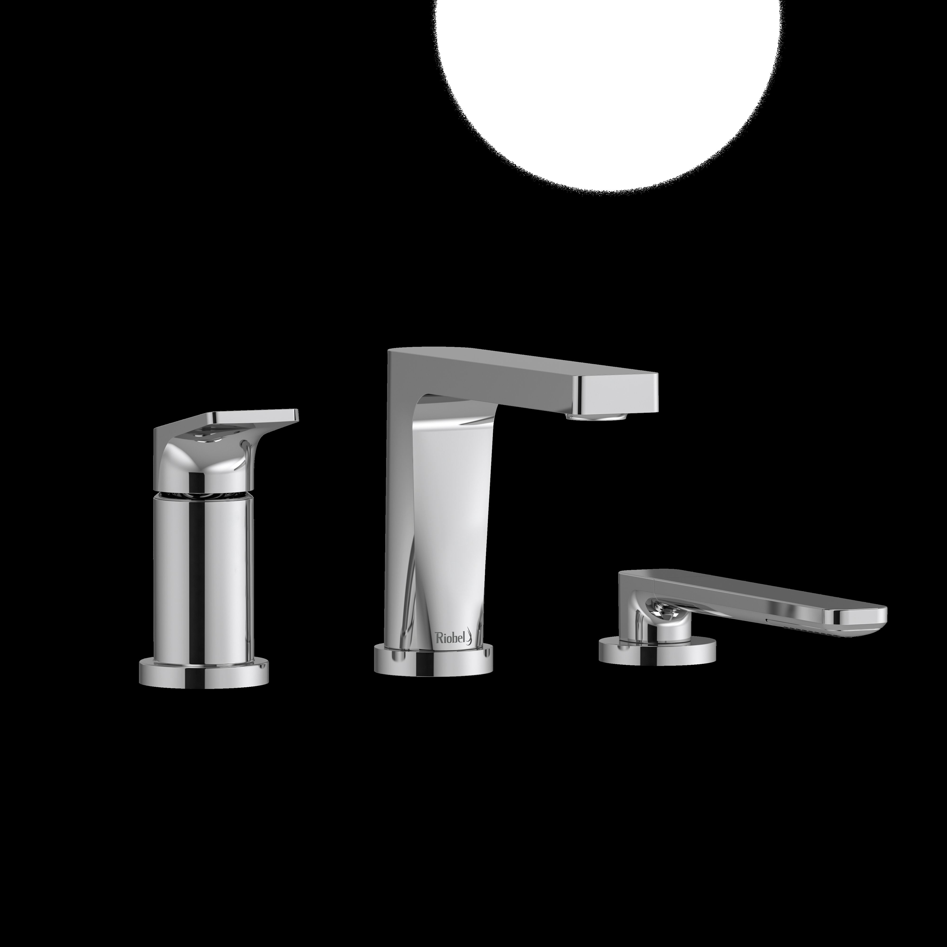 Riobel OD16C- 3-piece Type P (pressure balance) deck-mount tub filler with hand shower