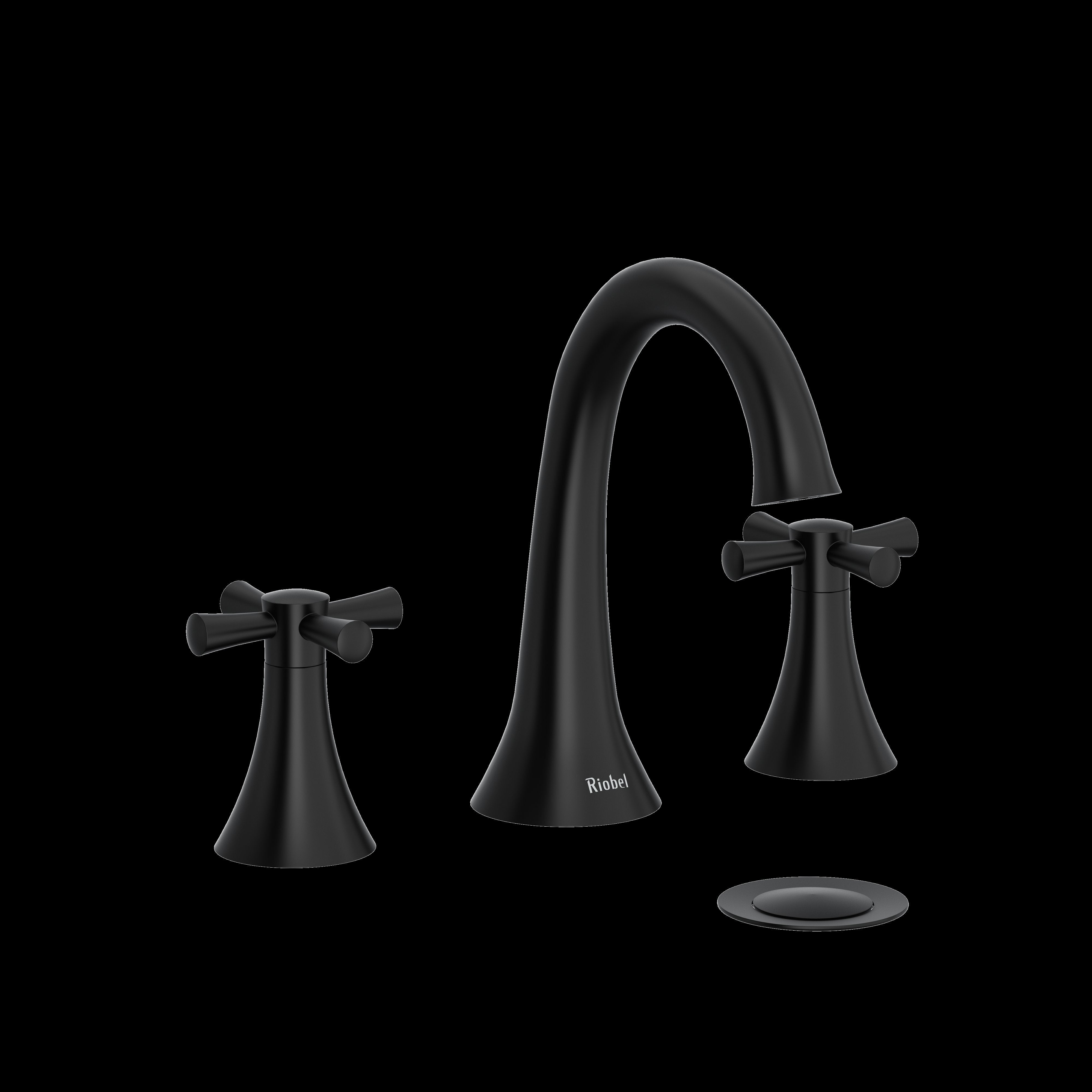 Riobel ED08+BK- 8" lavatory faucet