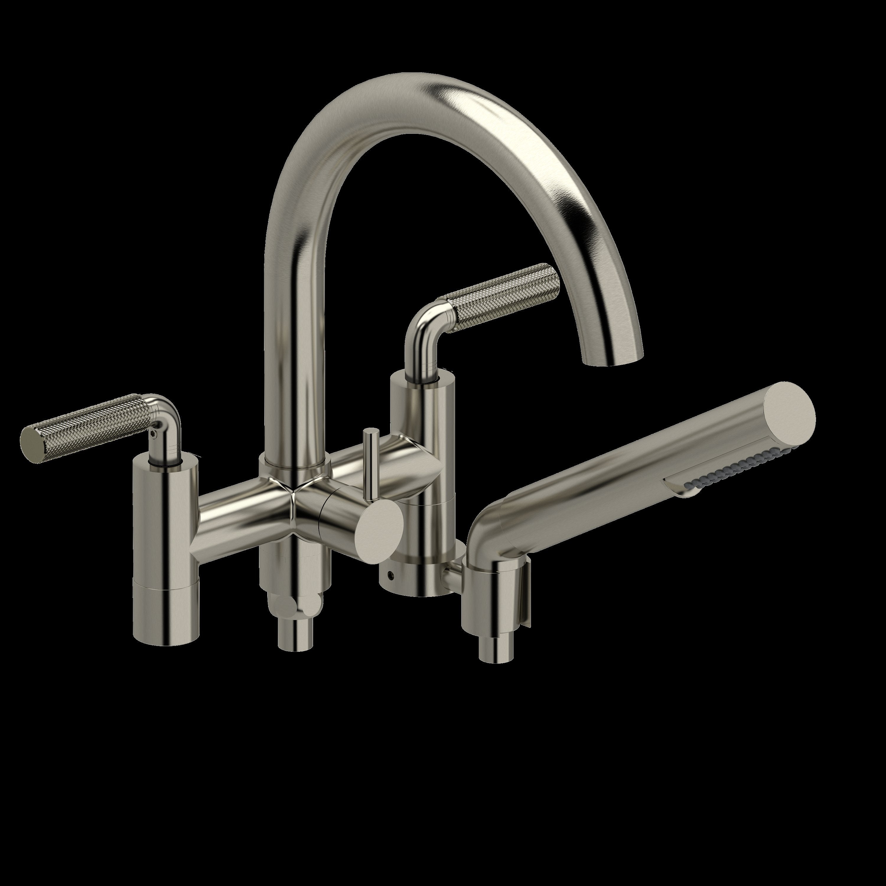 Riobel RU06LKNBN- 6" tub filler with hand shower