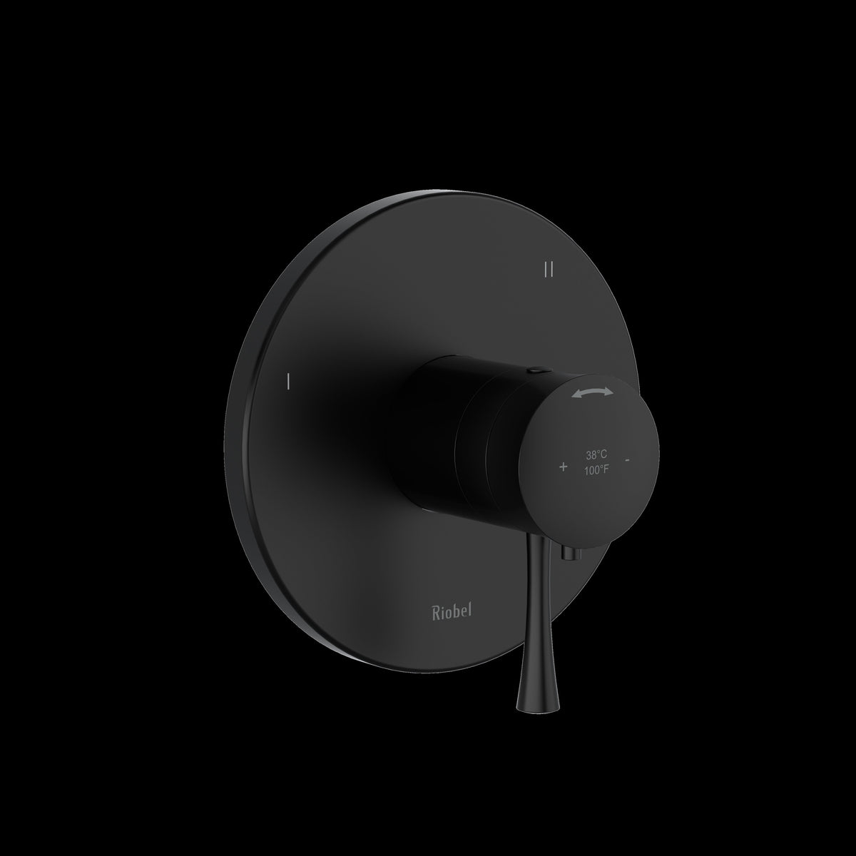 Riobel TEDTM45BK- 3-way Type T/P (thermostatic/pressure balance) coaxial valve trim