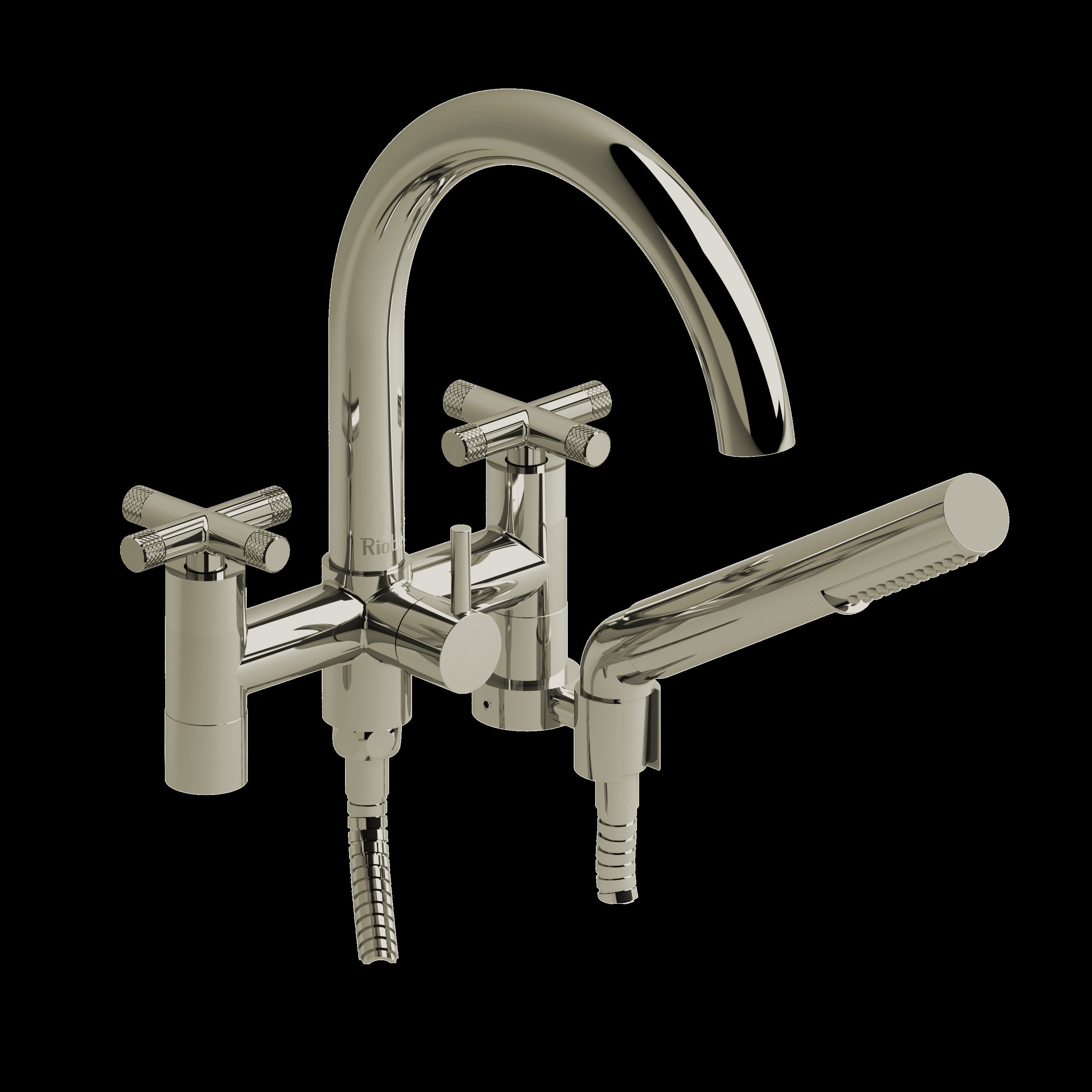 Riobel RU06+KNPN- 6" tub filler with hand shower