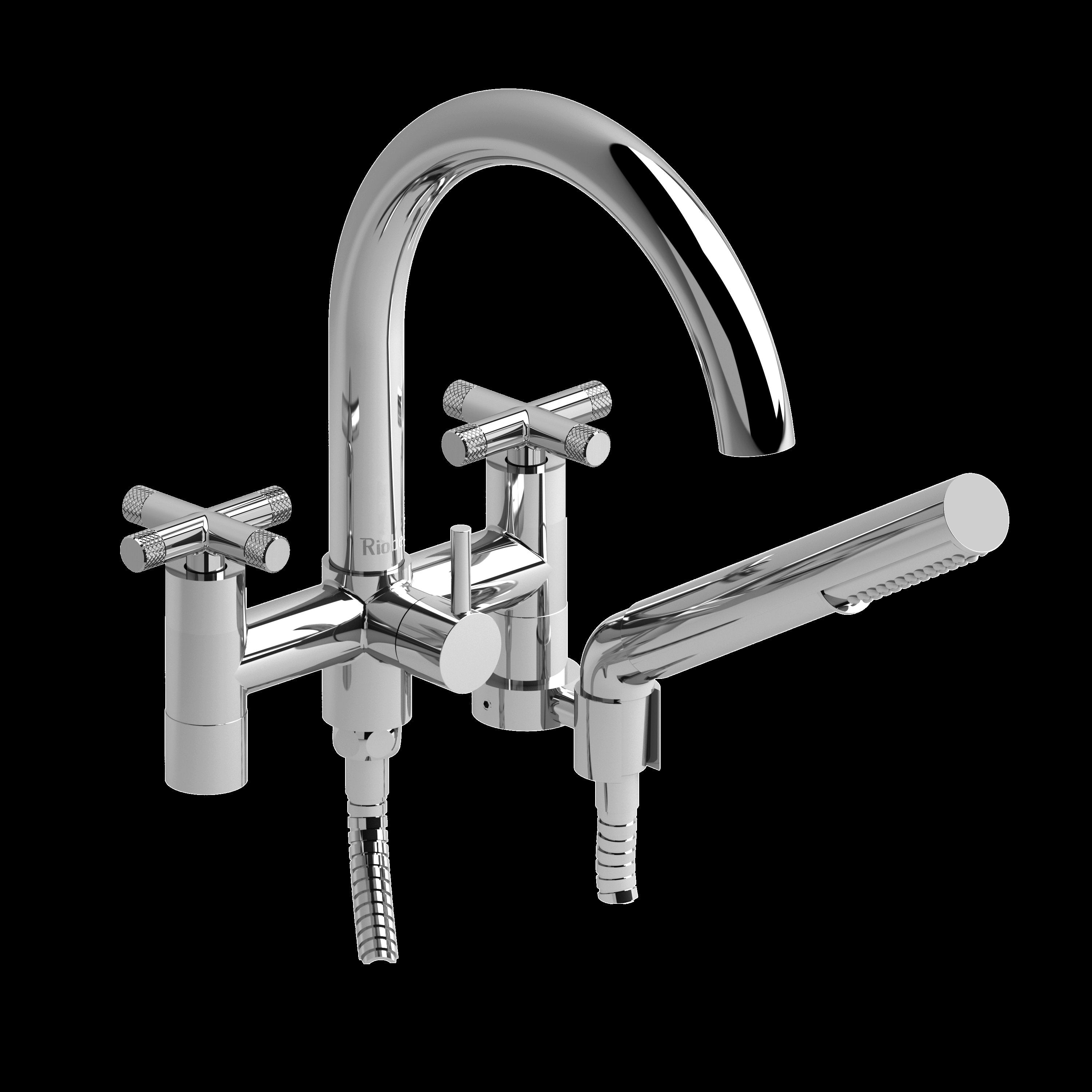 Riobel RU06+KNC- 6" tub filler with hand shower