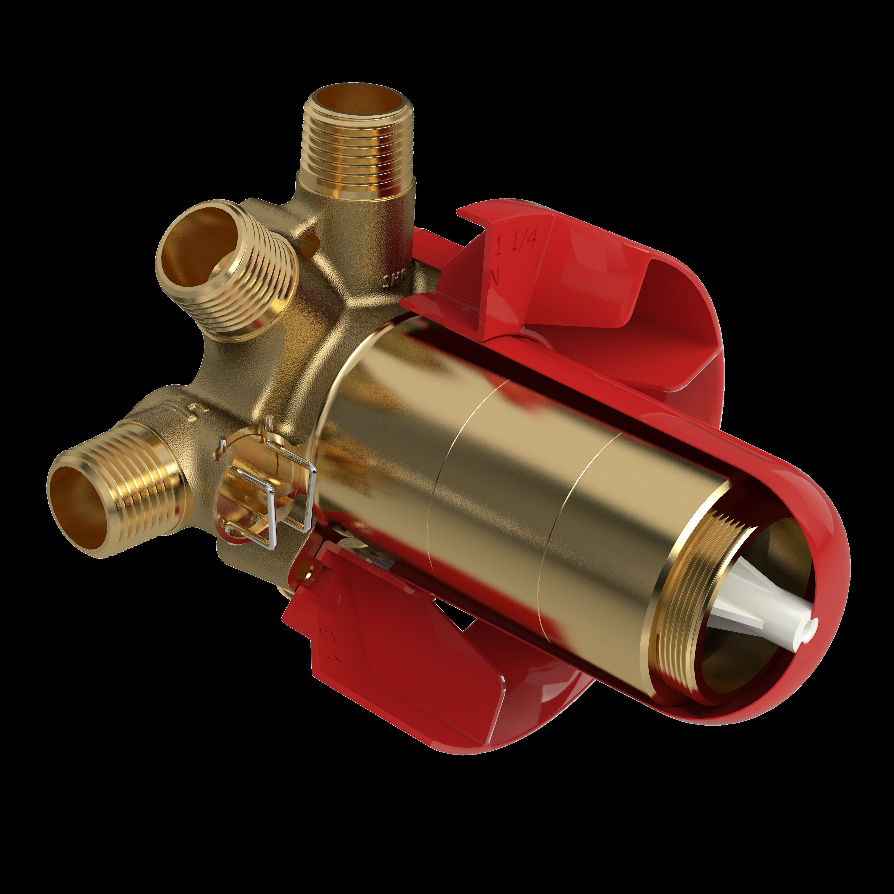 Riobel Pro R95SX- 3-way Type T/P (thermostatic/pressure balance) coaxial valve rough without cartridge PEX - FaucetExpress.ca