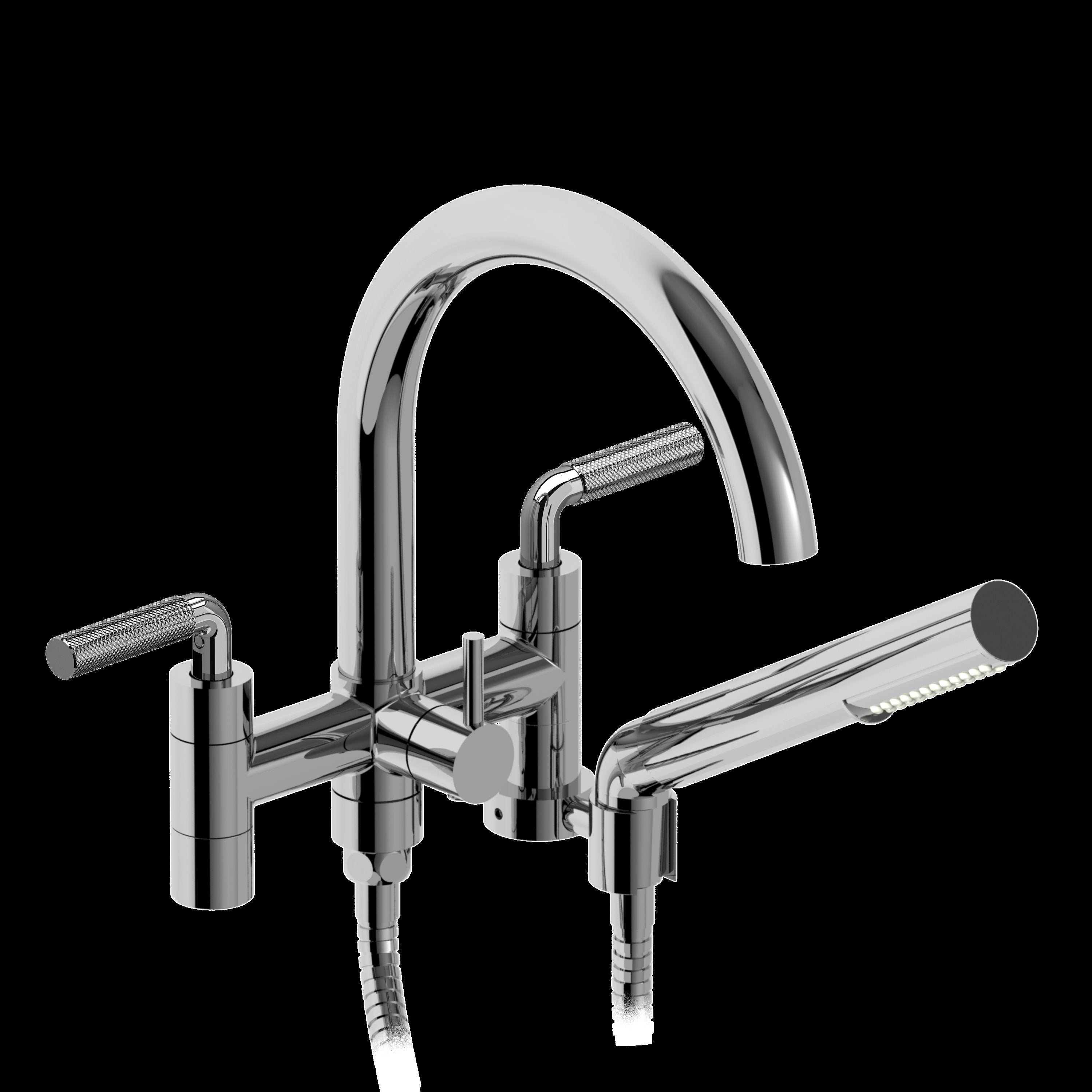 Riobel RU06LKNC- 6" tub filler with hand shower