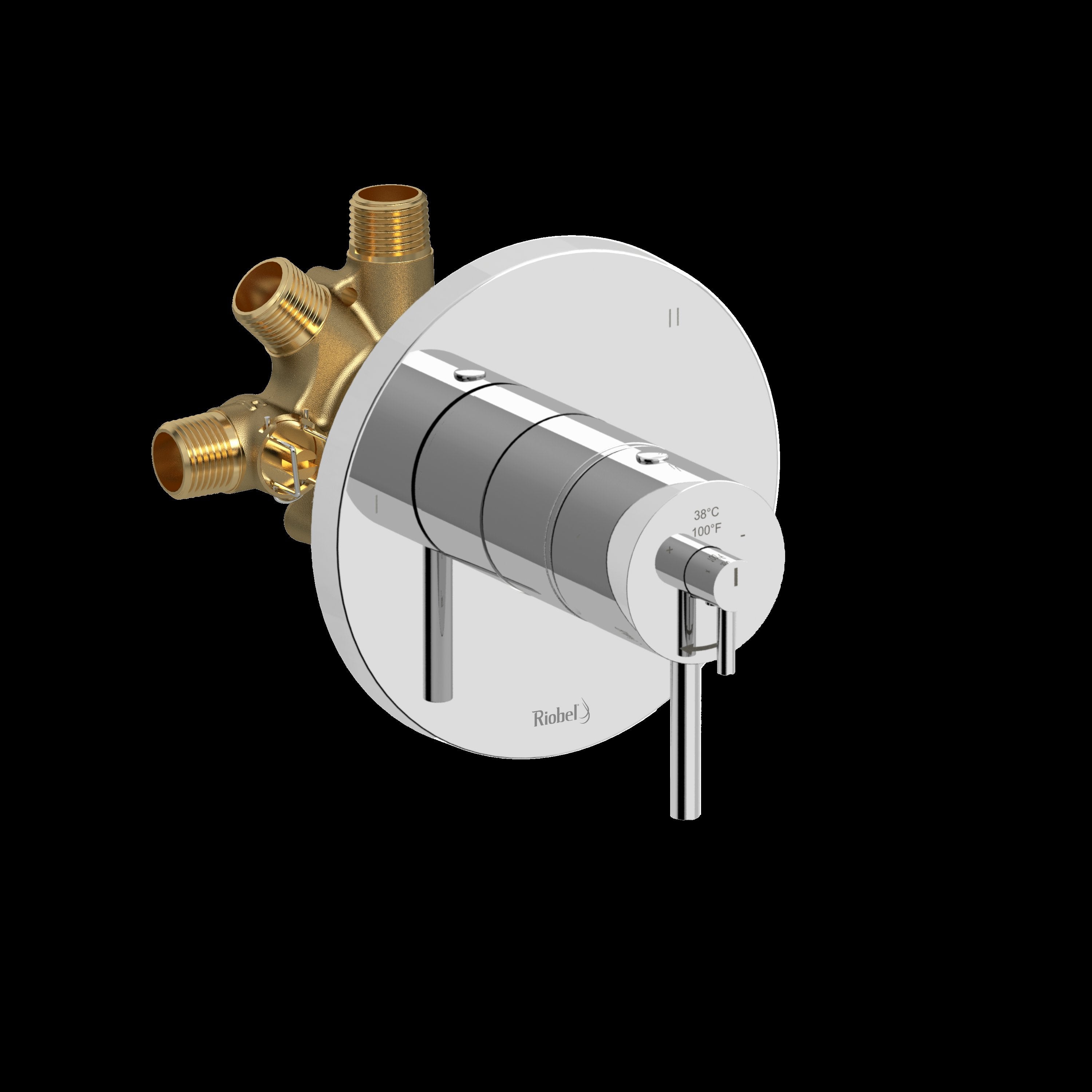 Riobel Pro CO95C- 3-way Type T/P (thermostatic/pressure balance) coaxial complete valve - FaucetExpress.ca