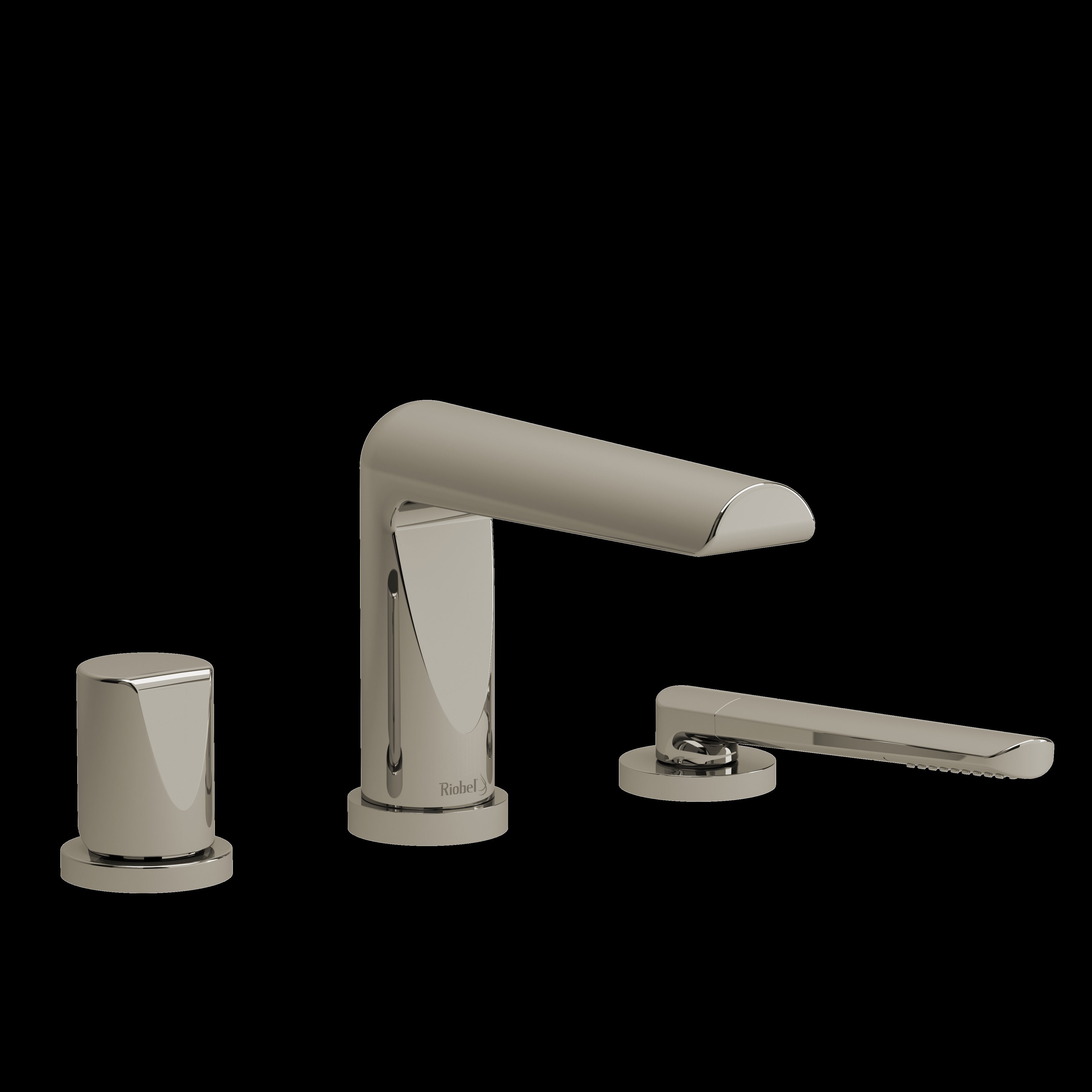 Riobel TPB66PN- 3-piece Type P (pressure balance) deck-mount tub filler with hand shower trim